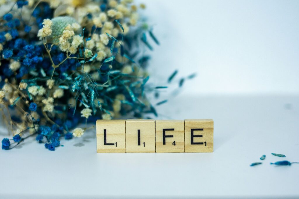 simple life written in block letters