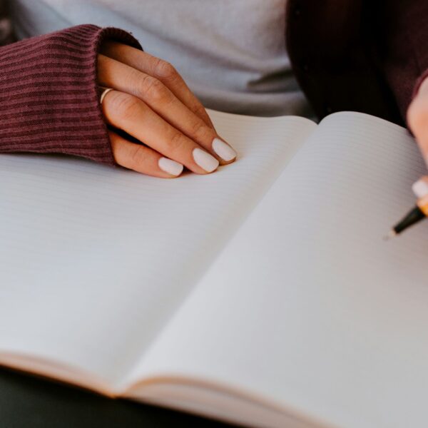 a girl writing her daily journal