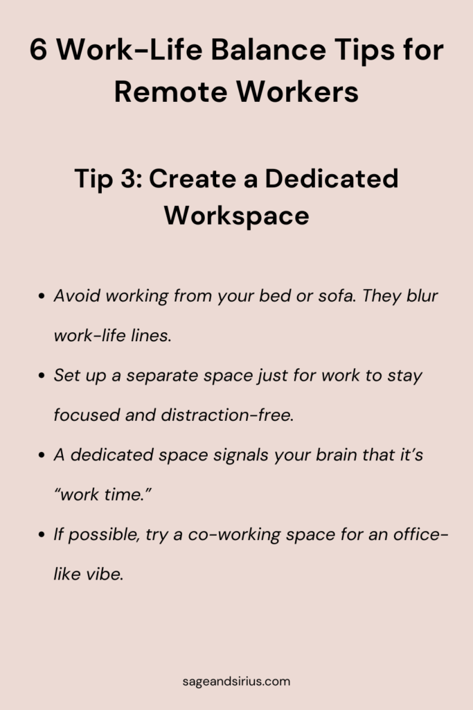 6 Work-Life Balance Tips for Remote Workers - Sage and Sirius