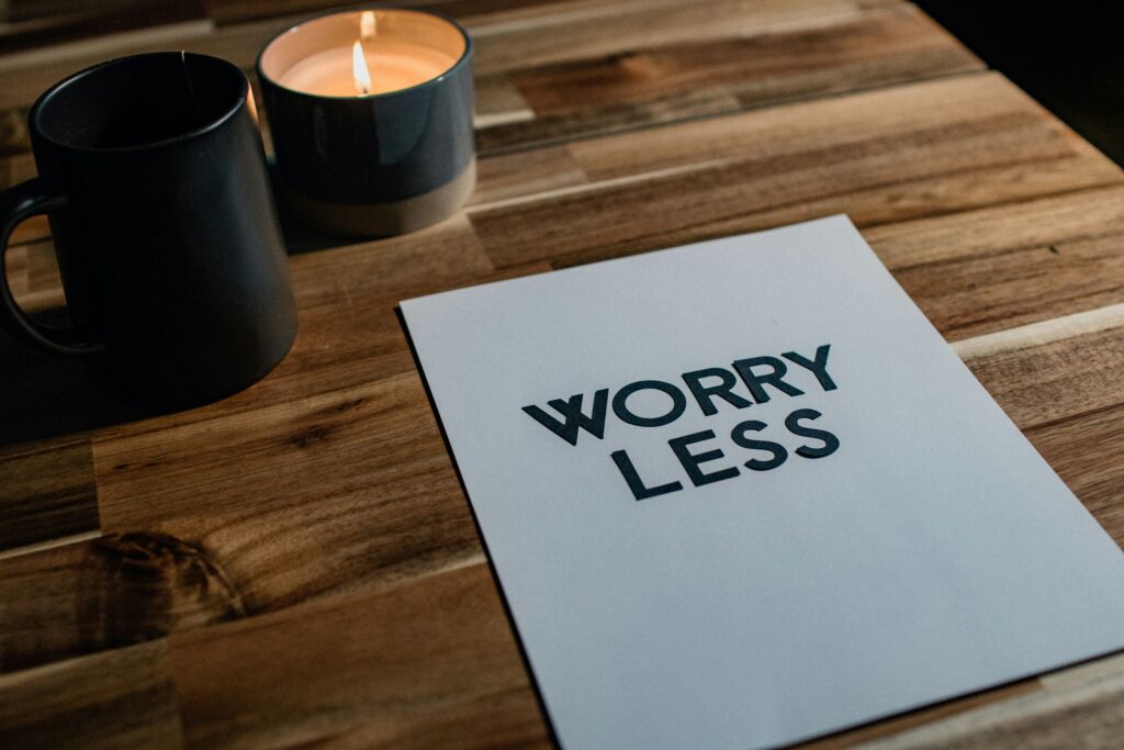 This image conveys the message of worrying less and choosing a calmer, more mindful way of living in the new year. It represents letting go of unnecessary stress and focusing on peace, balance, and emotional well-being as part of your New Year’s resolutions.